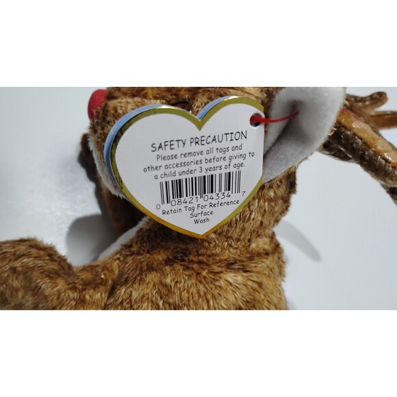TY Beanie Baby - ROXIE the Reindeer (Red Nose) (7.5 inch) - Picture 2 of 6